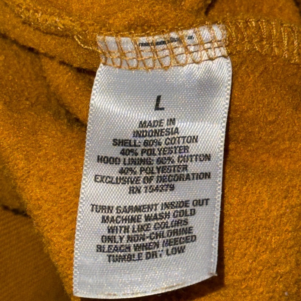 Aeropostale Mustard Yellow Logo Hoodie Y2K Athleisure Loungewear Sporty Mens‎ L - Picture 5 of 6